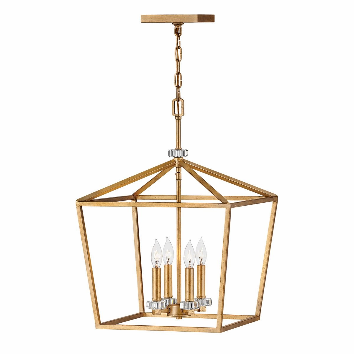 Stinson 4 Light Large Brass Pendant or Semi Flush Ceiling Light flush mount ceiling fixture