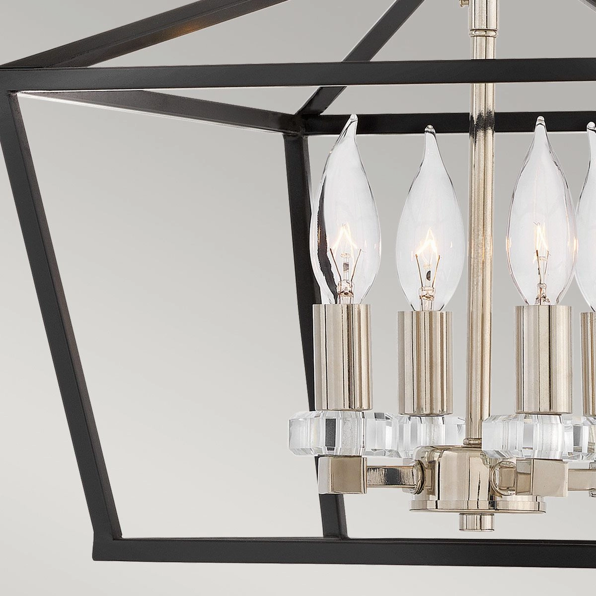 Stinson 4 Light Medium Nickel Pendant or Semi Flush Ceiling Light