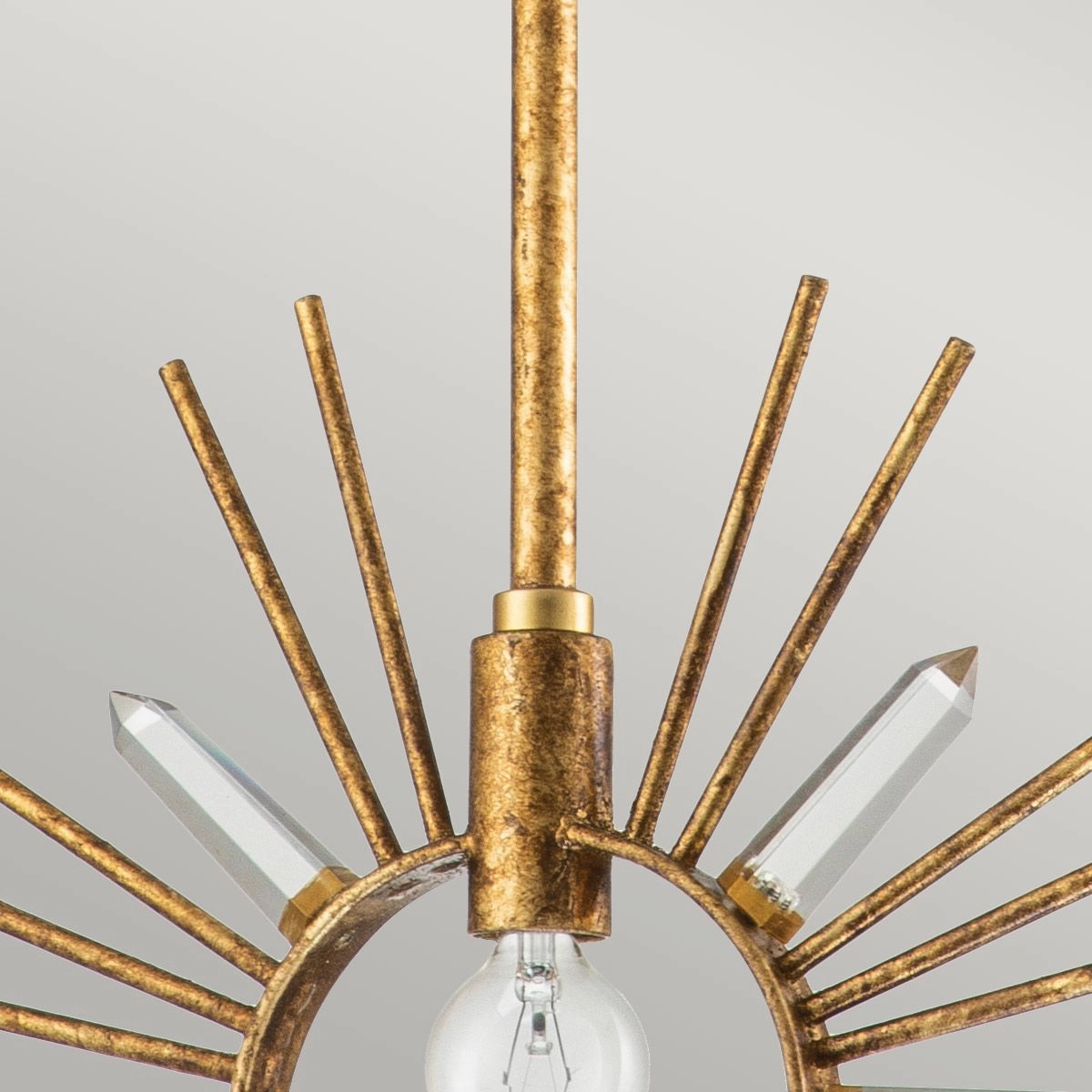 Sun King Gold Leaf Modern Ceiling Pendant Light
