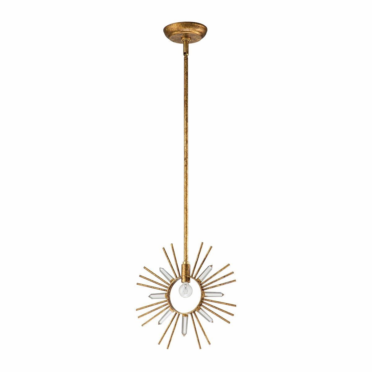 Sun King Gold Leaf Modern Ceiling Pendant Light