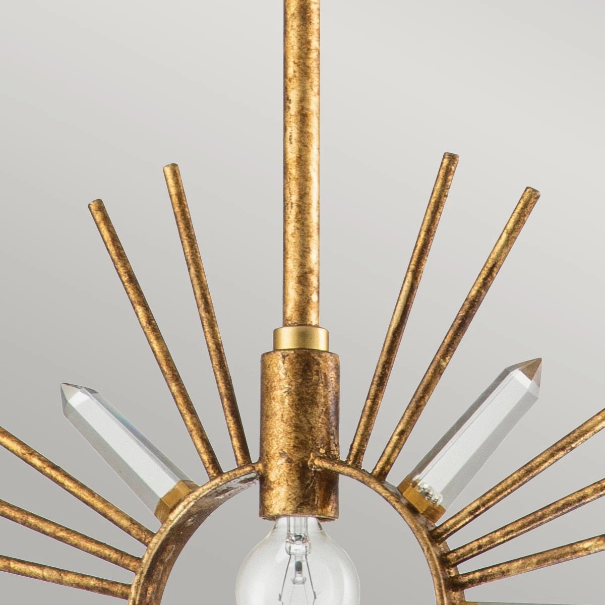 Sun King Gold Leaf Modern Ceiling Pendant Light