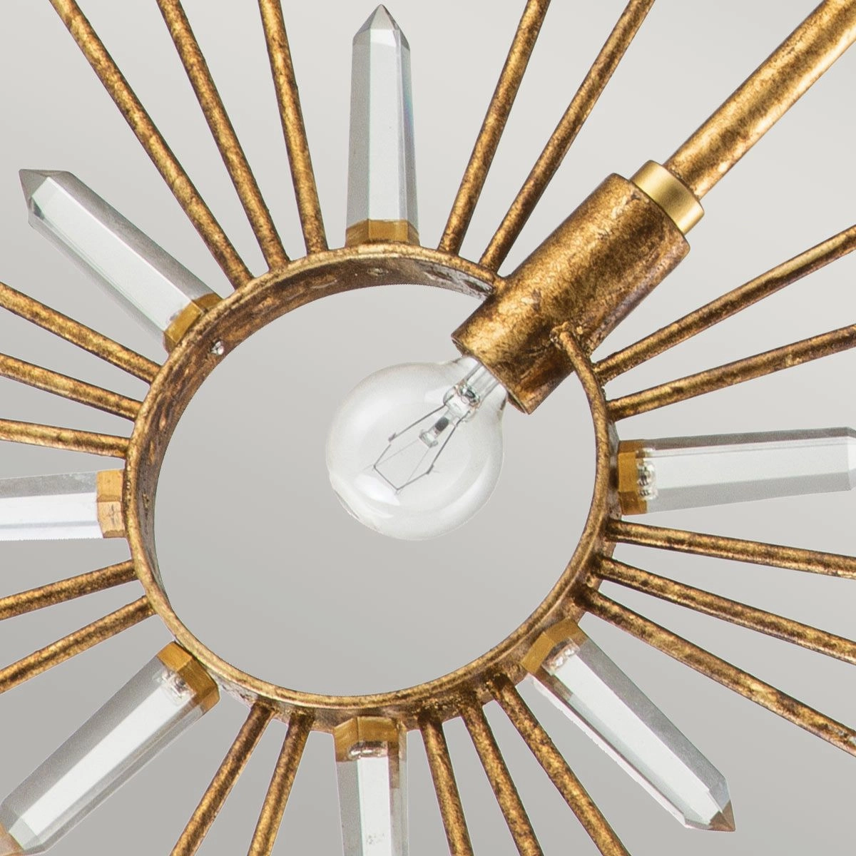 Sun King Gold Leaf Modern Ceiling Pendant Light