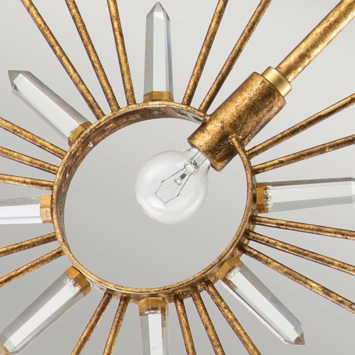 Sun King Gold Leaf Modern Ceiling Pendant Light