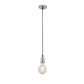 Suspensions Chrome Cable Set Clear Glass Globe Pendant ambient ceiling fixture