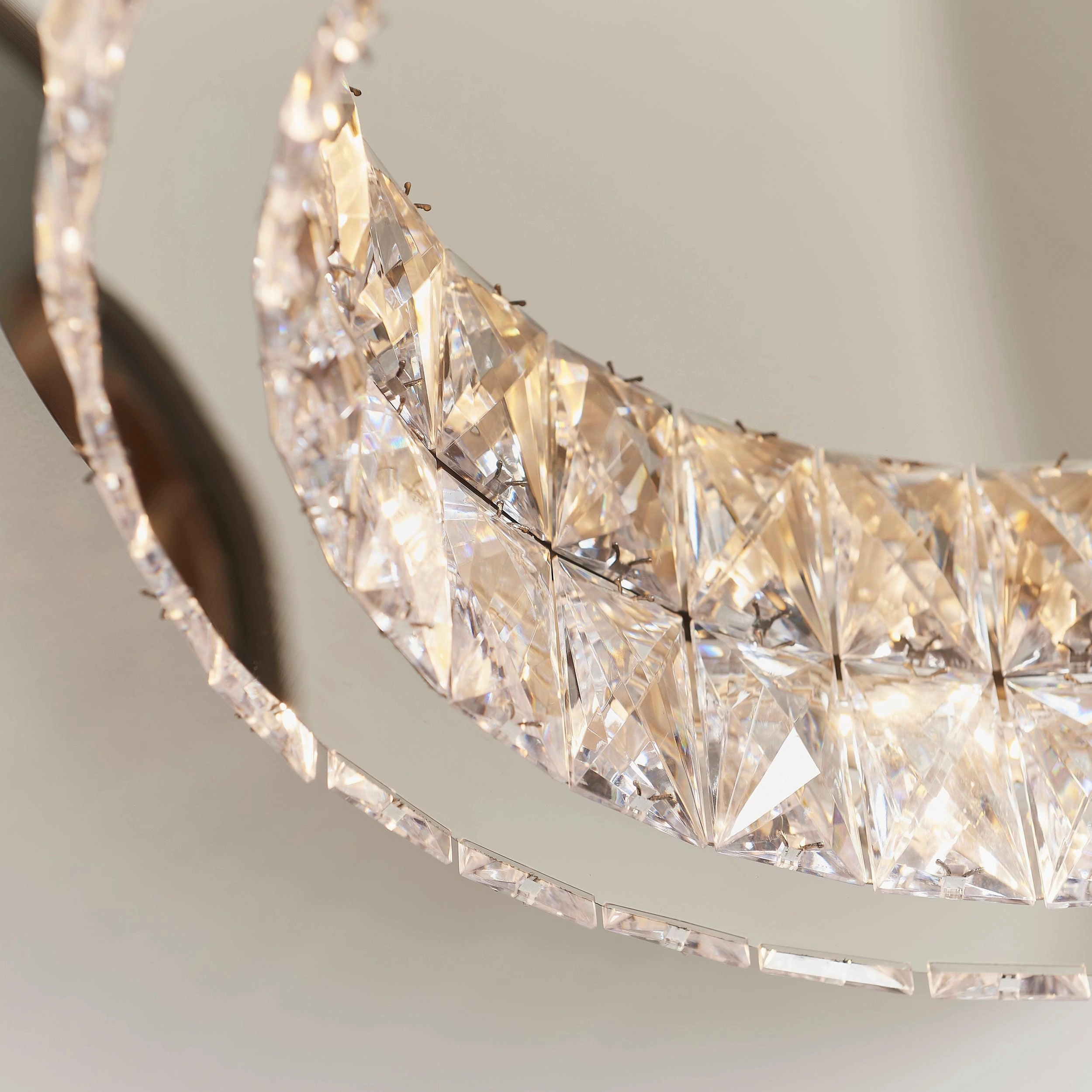 Swayze Chrome Plate & Clear Faceted Acrylic 1 Light Flush