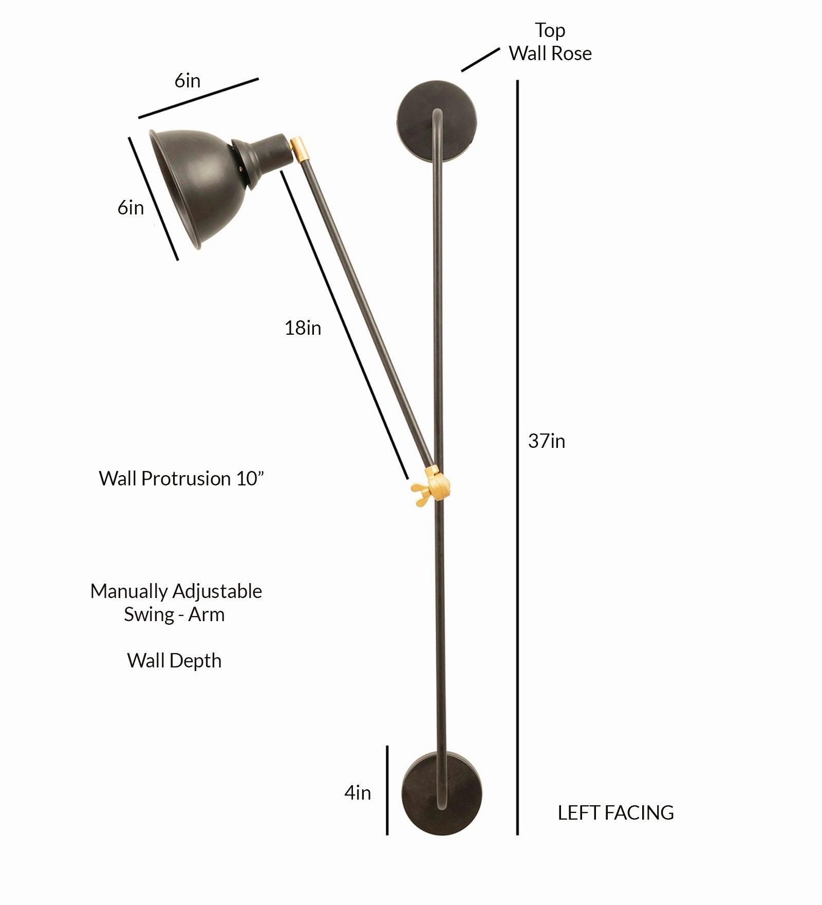 swing Arm Corner Lamp Left Facing