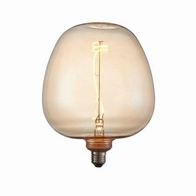 Swirl E27 Tinted Amber Decorative Filament 4W LED Light Bulb contemporary ceiling fixture