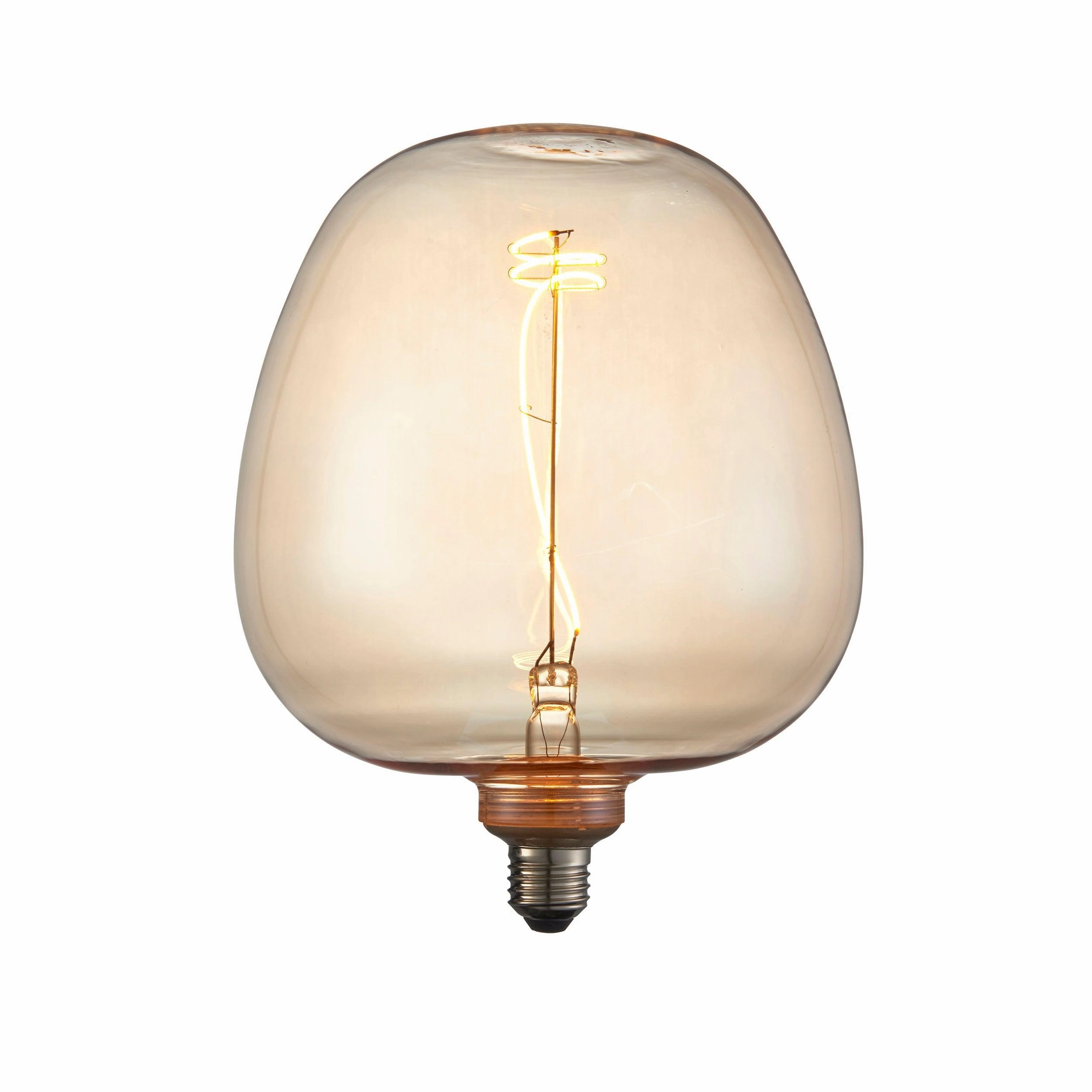 Swirl E27 Tinted Amber Decorative Filament 4W LED Light Bulb contemporary ceiling fixture