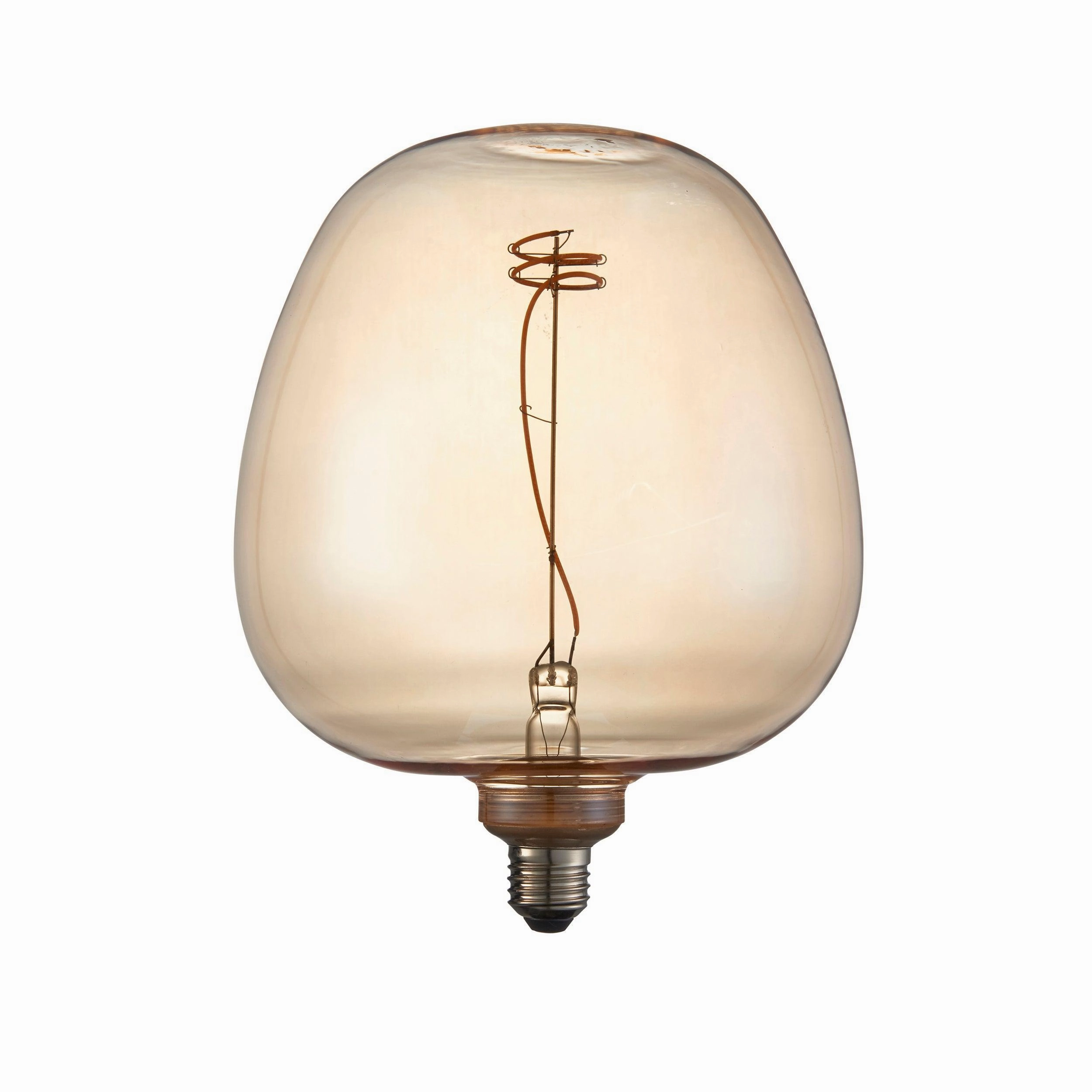 Swirl E27 Tinted Amber Decorative Filament 4W LED Light Bulb