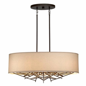 Taiko 5 Light Brass Kitchen Island Pendant sleek LED ceiling lamp