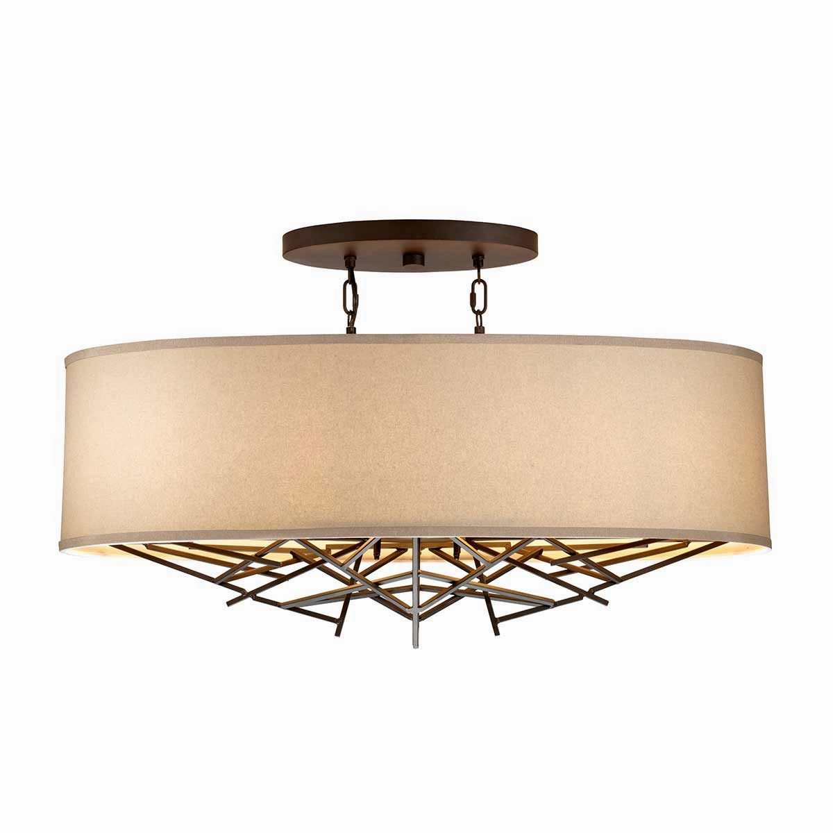 Taiko 5 Light Brass Kitchen Island Pendant