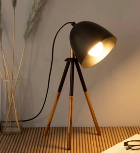 Teak Bud Desk Lamp Black decorative ceiling fixture