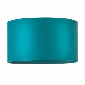 Teal Satin Fabric Shade - 38cm decorative indoor light