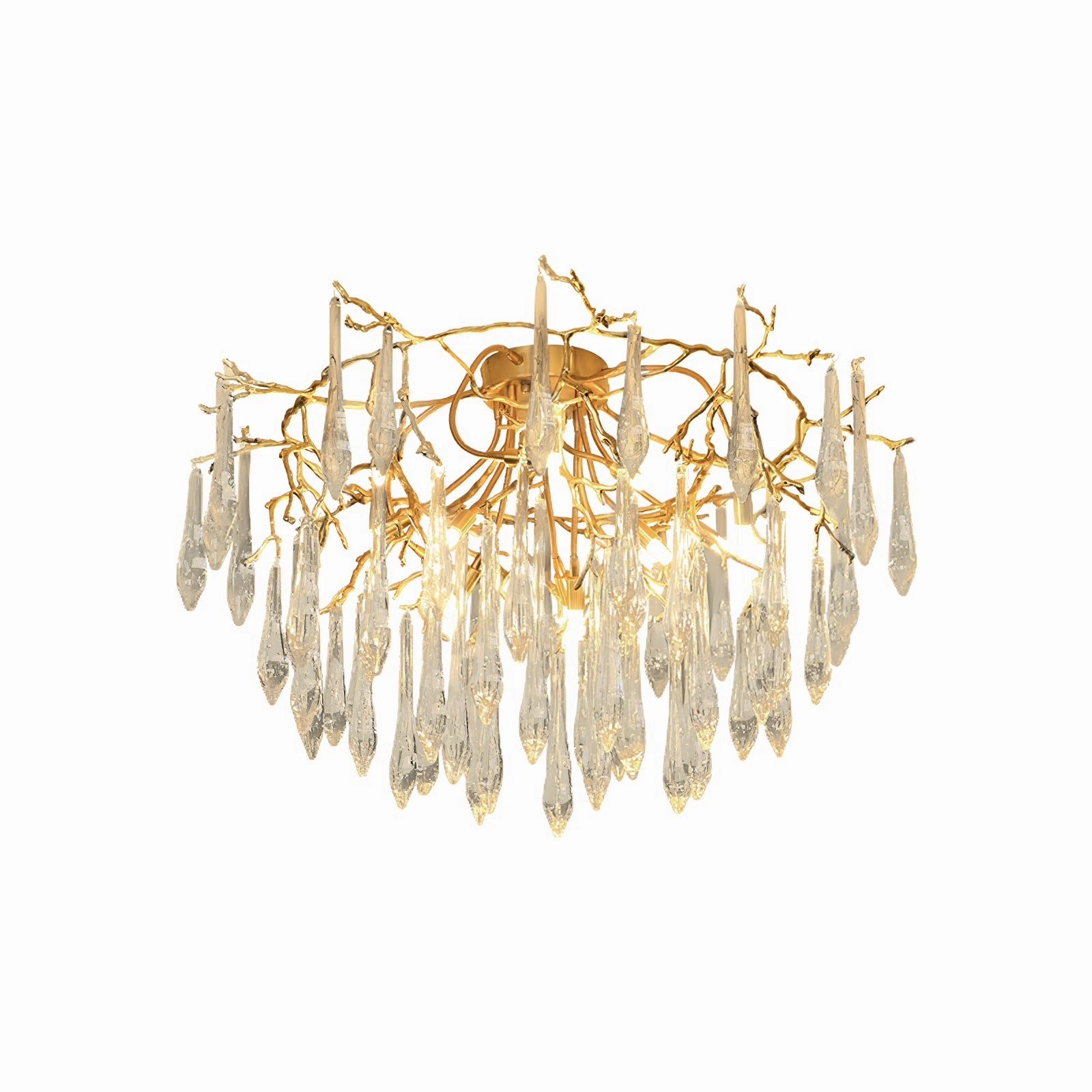 Teardrop Round Crystal Ceiling Lamp