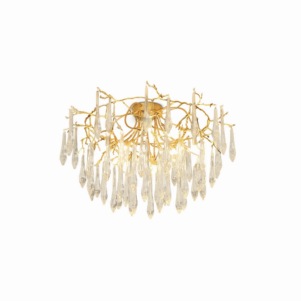 Teardrop Round Crystal Ceiling Lamp recessed ceiling spot lamp