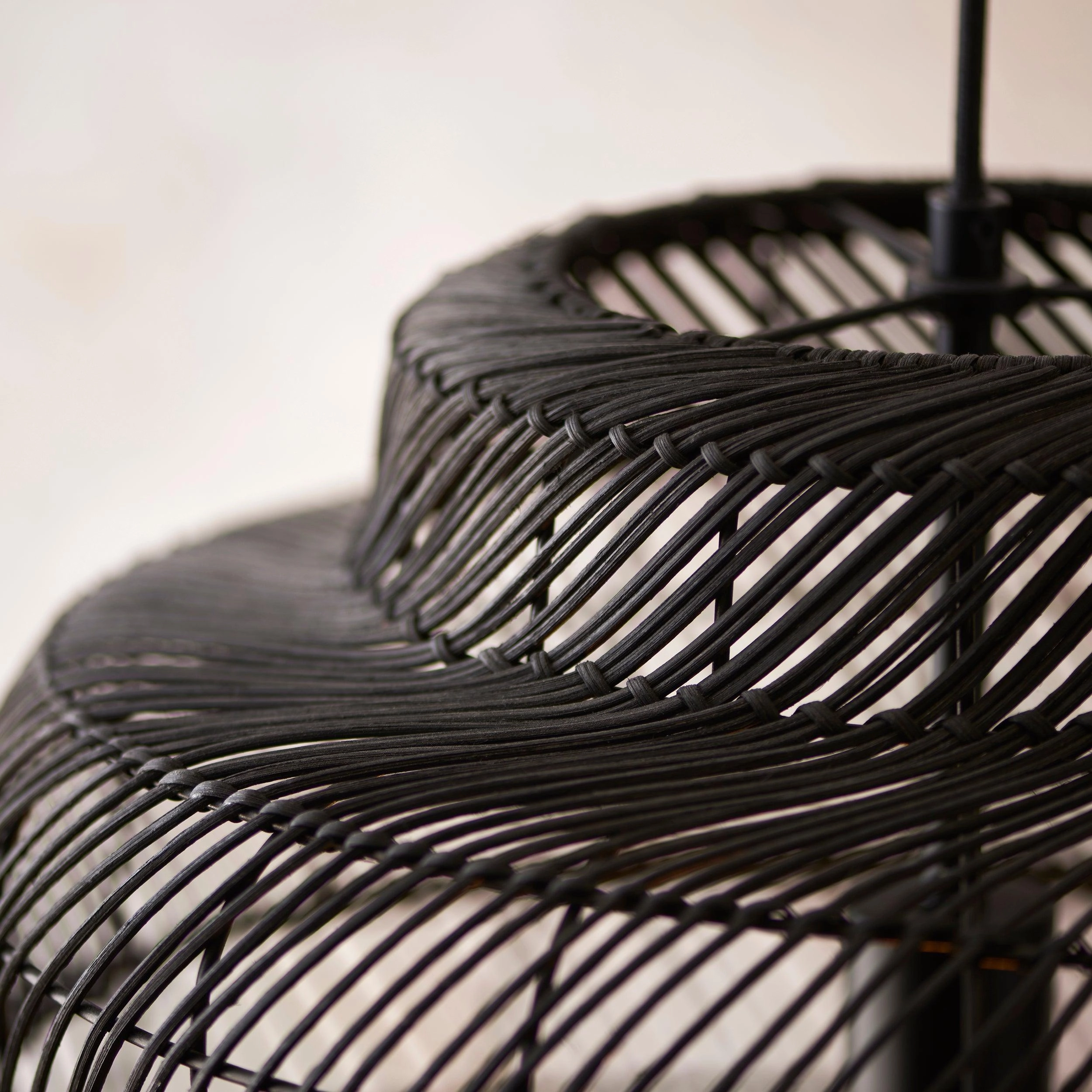 Tenoko Black Rattan Pendant Light
