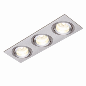 Tetra Triple Silver Recessed Light 50W adjustable floor standing lamp