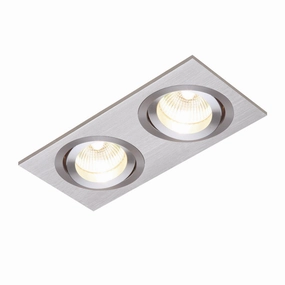 Tetra Twin Silver Recessed Light 50W adjustable floor standing lamp