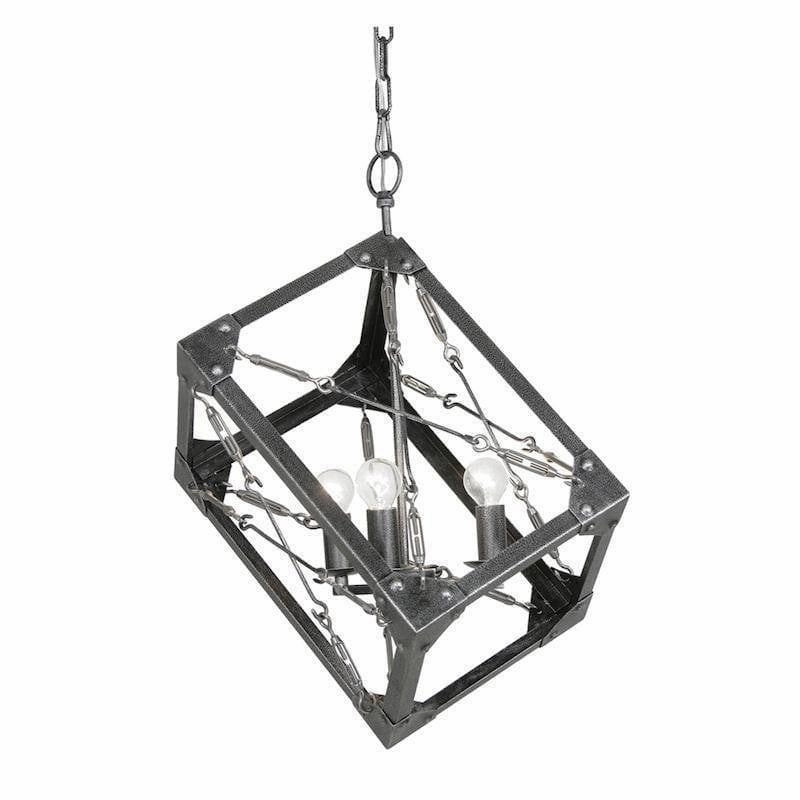 Teva 3 Light Silver Brushed Black Ceiling Pendant Ceiling soft glow ceiling light