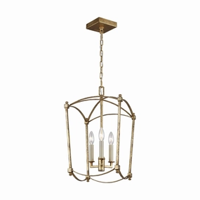 Thayer 3 Light Gold Pendant flush mount ceiling fixture