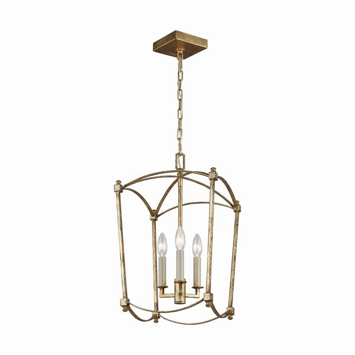 Thayer 3 Light Gold Pendant flush mount ceiling fixture