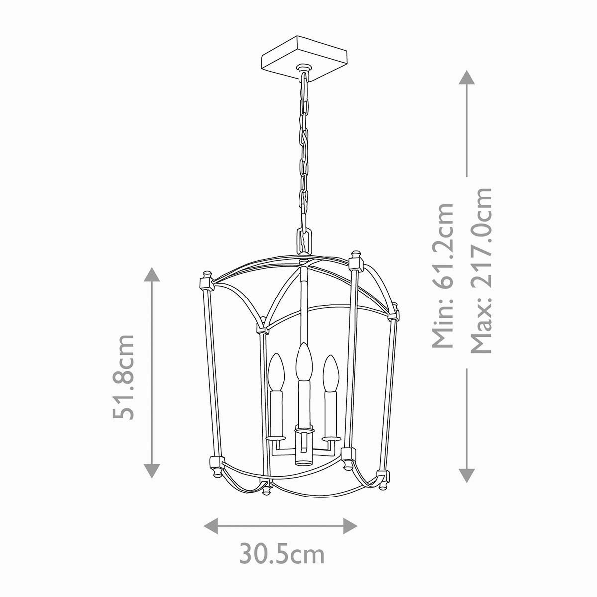 Thayer 3 Light Gold Pendant
