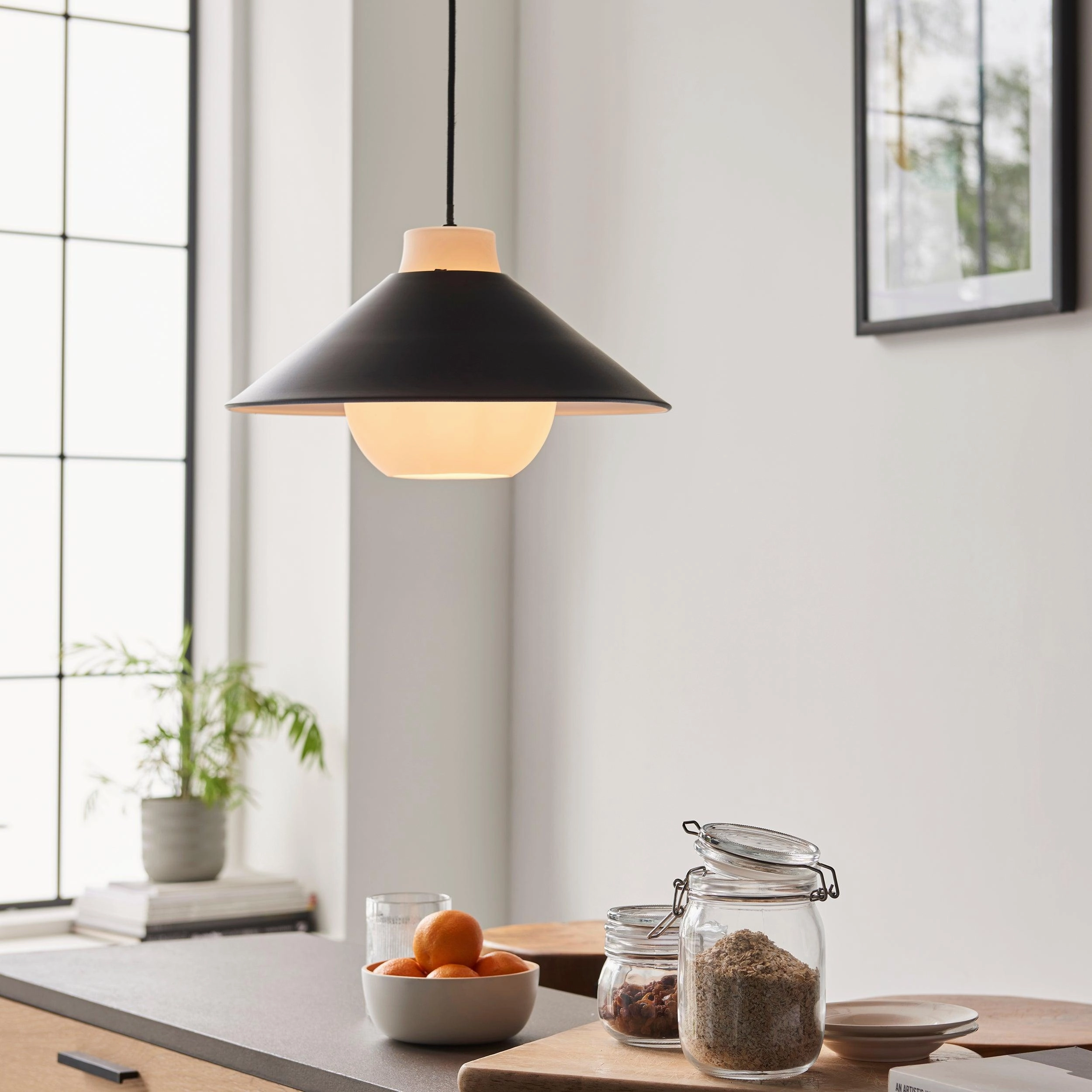 Tokyo Japadi Monochrome Angled Ceiling Pendant ambient ceiling fixture