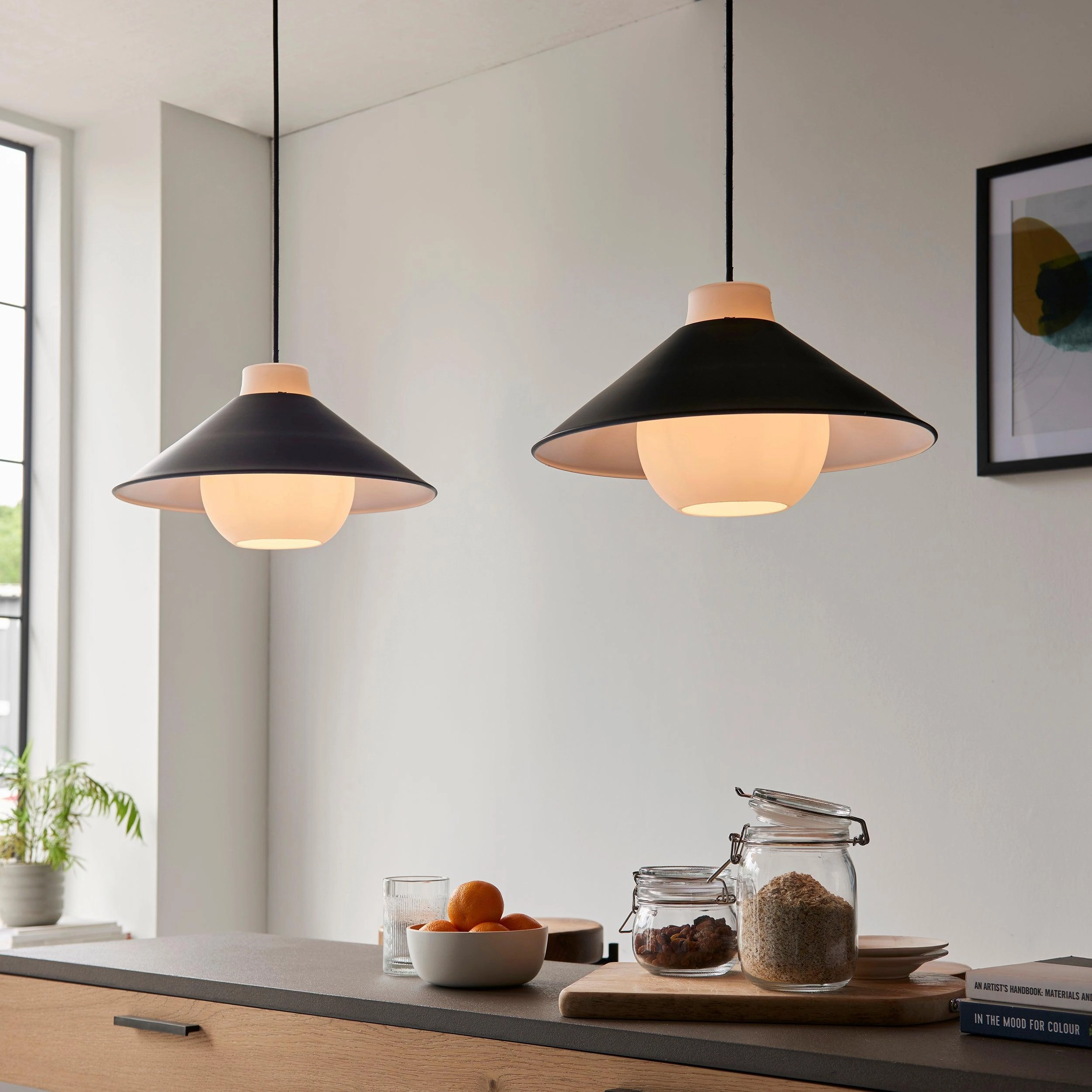 Tokyo Japadi Monochrome Angled Ceiling Pendant