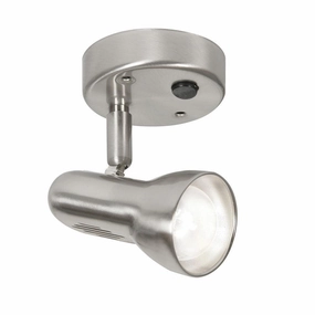 Tone Switched Satin Chrome Single Spot - Adjustable Head soft glow ceiling light