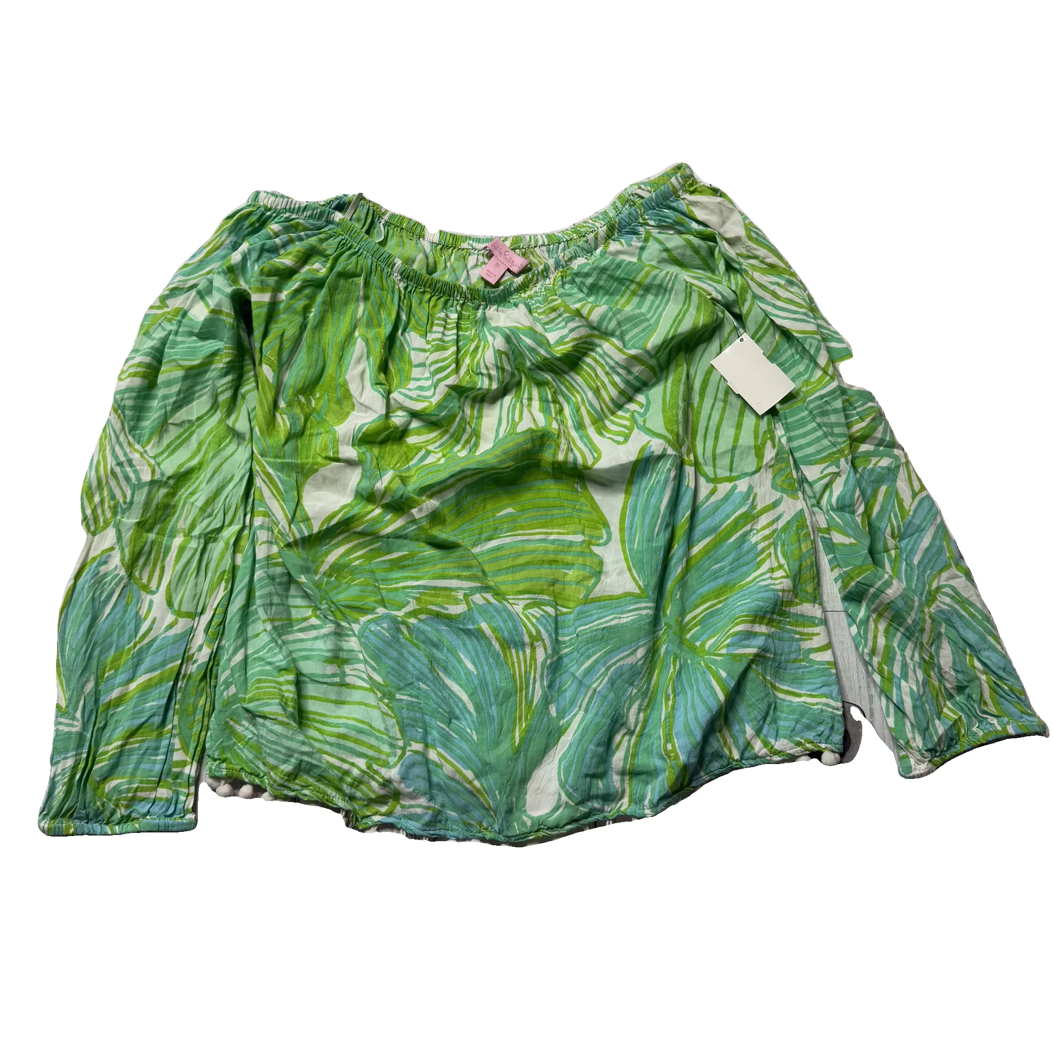 Top Long Sleeve By Lilly Pulitzer In Tropical Print, Size: M