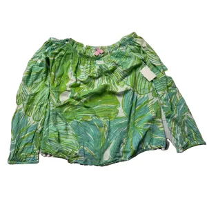 Top Long Sleeve By Lilly Pulitzer In Tropical Print, Size: M