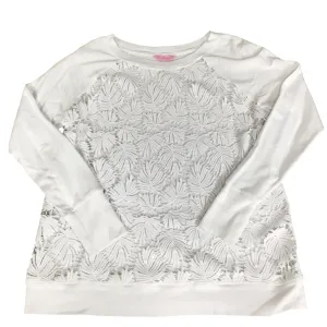 Top Long Sleeve By Lilly Pulitzer In White, Size: M