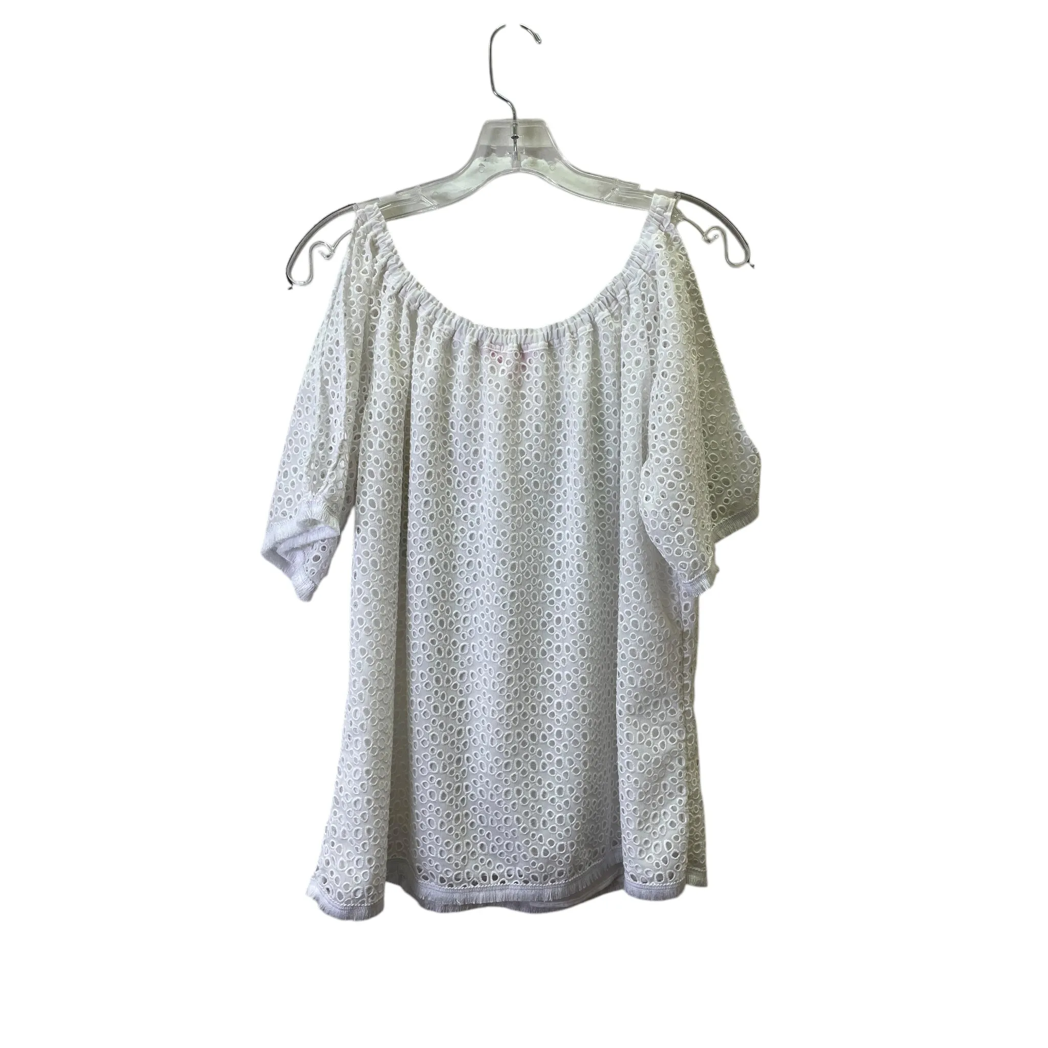 Top Ss Designer By Lilly Pulitzer In White, Size:M