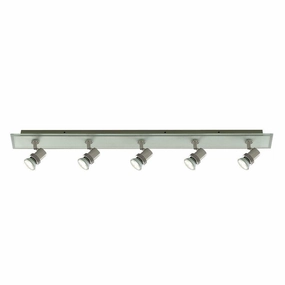 Top Hat 5 Light Bar Silver Adjustable Spotlights ambient ceiling fixture