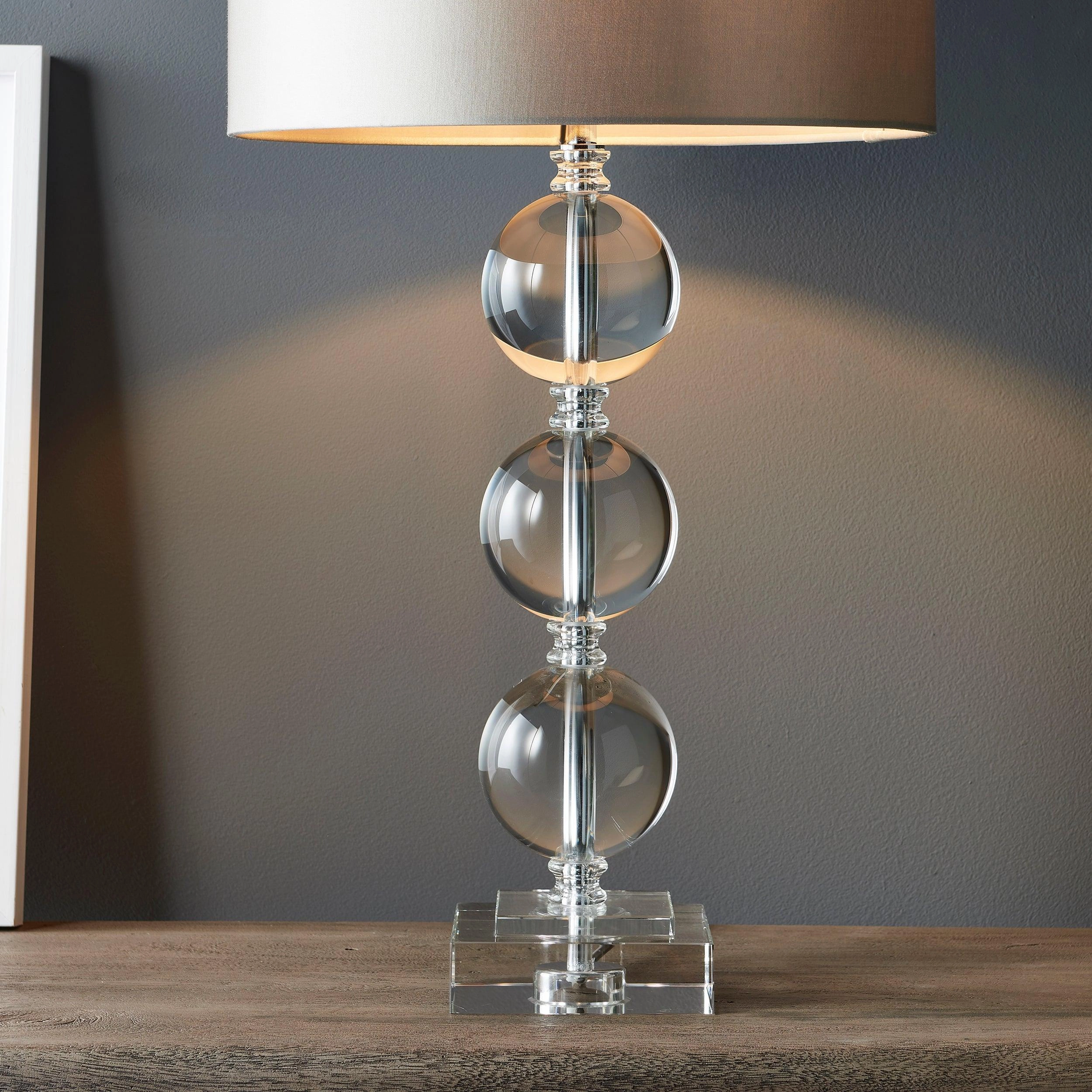 Trebor Crystal Glass Table Lamp Base
