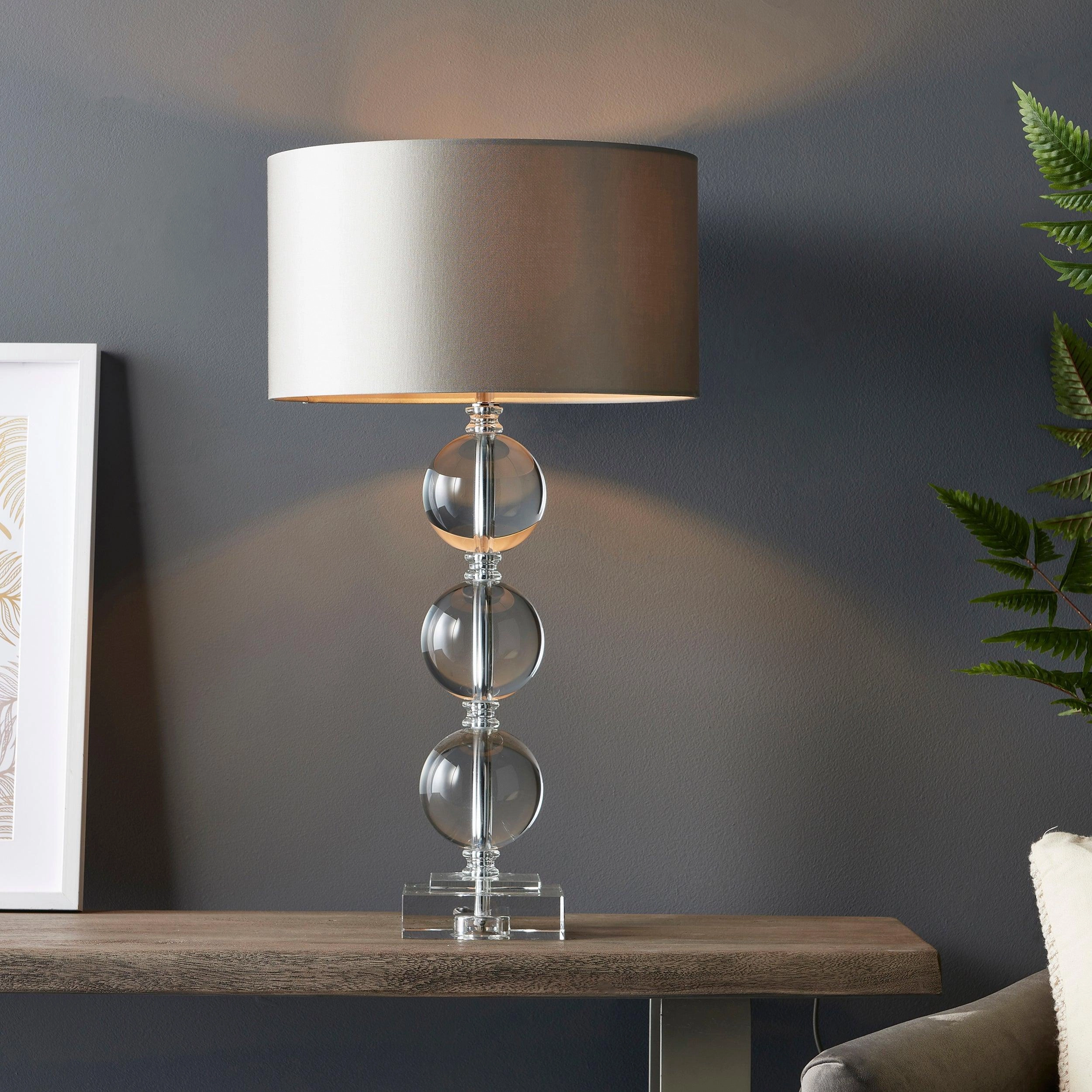 Trebor Crystal Glass Table Lamp Base