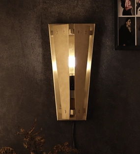 Tri-Angular Antique Brass decorative ceiling fixture