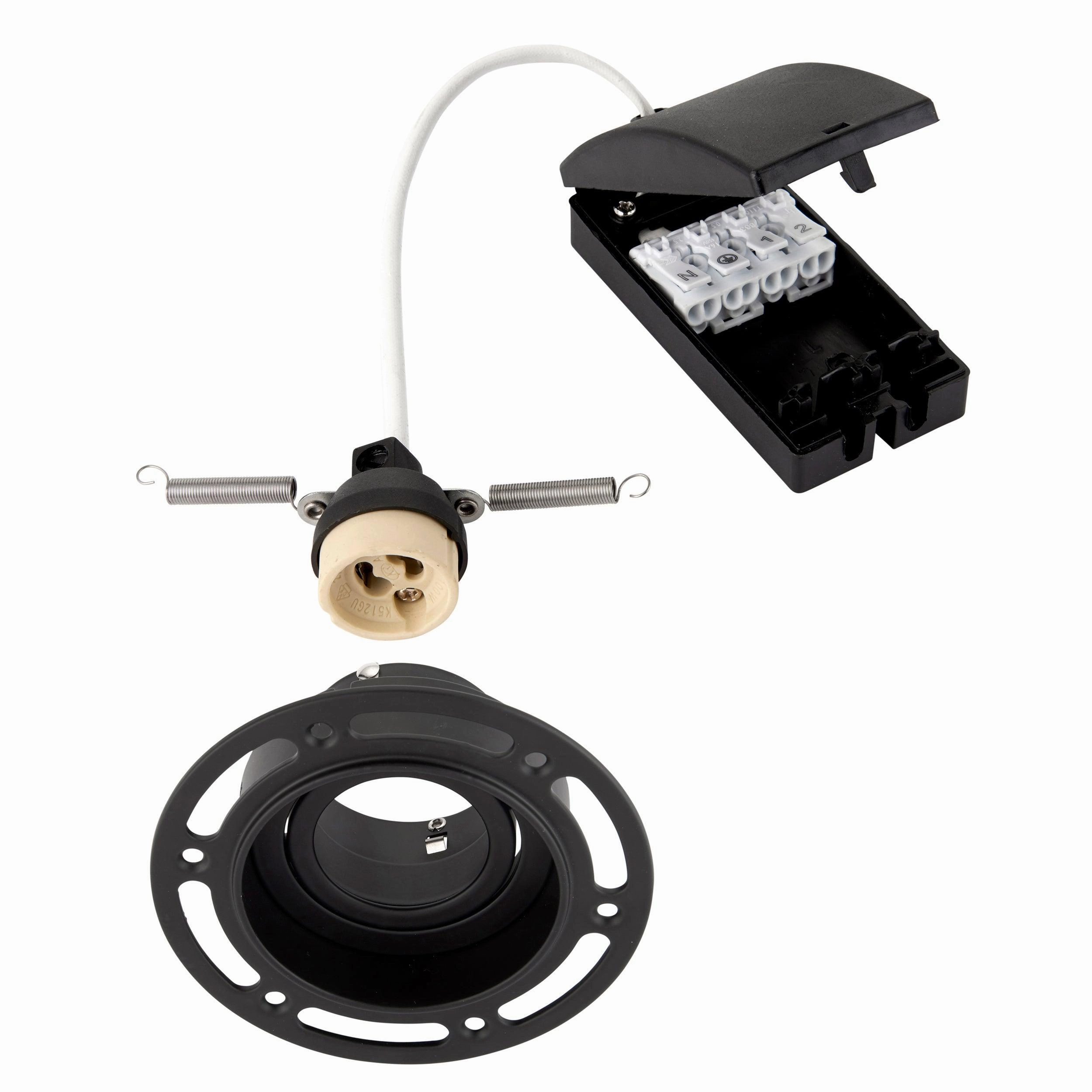 Trimless Adjustable Downlight Round Black 50W