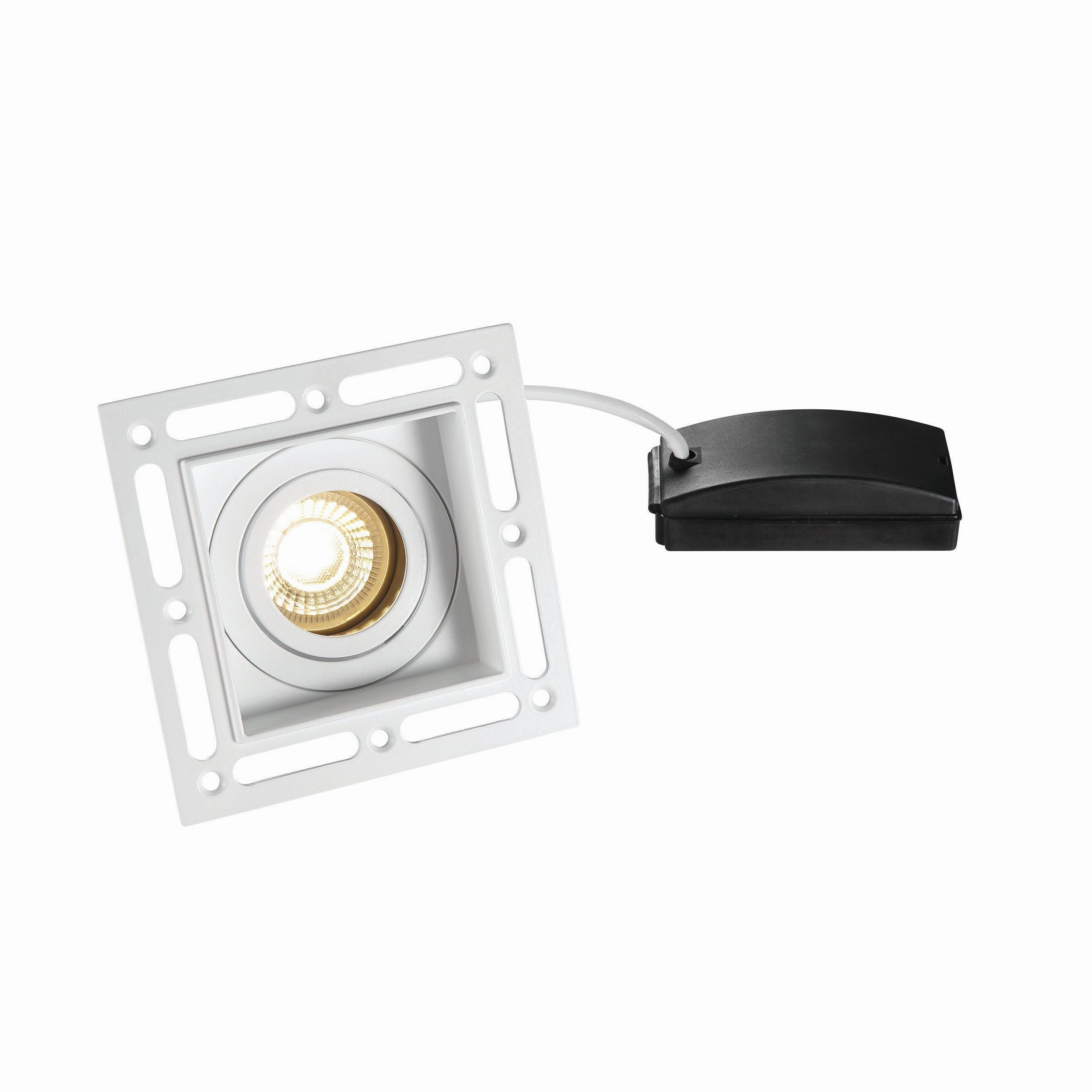 Trimless Downlight Square 50W - White adjustable floor standing lamp