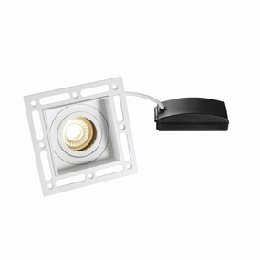 Trimless Downlight Square 50W - White adjustable floor standing lamp