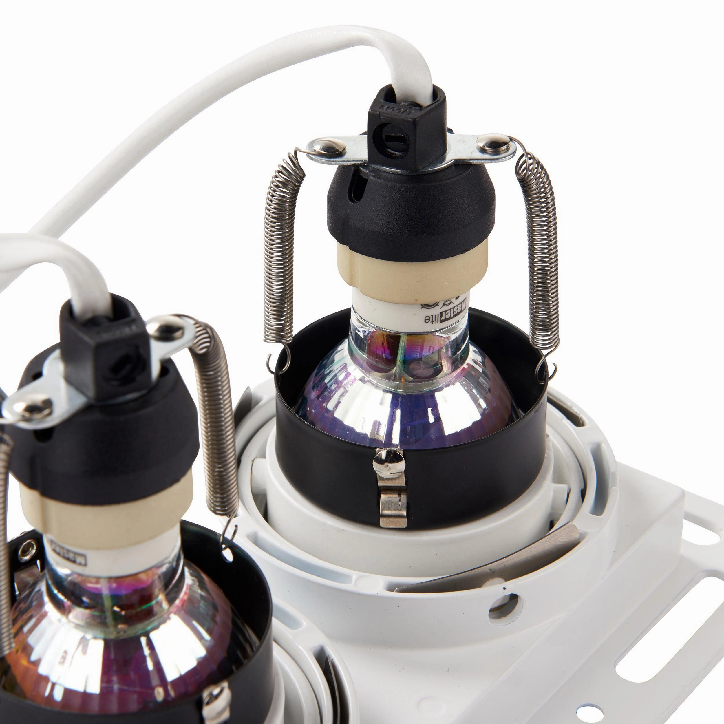 Trimless Twin Matt White Downlight Recessed Light 50W