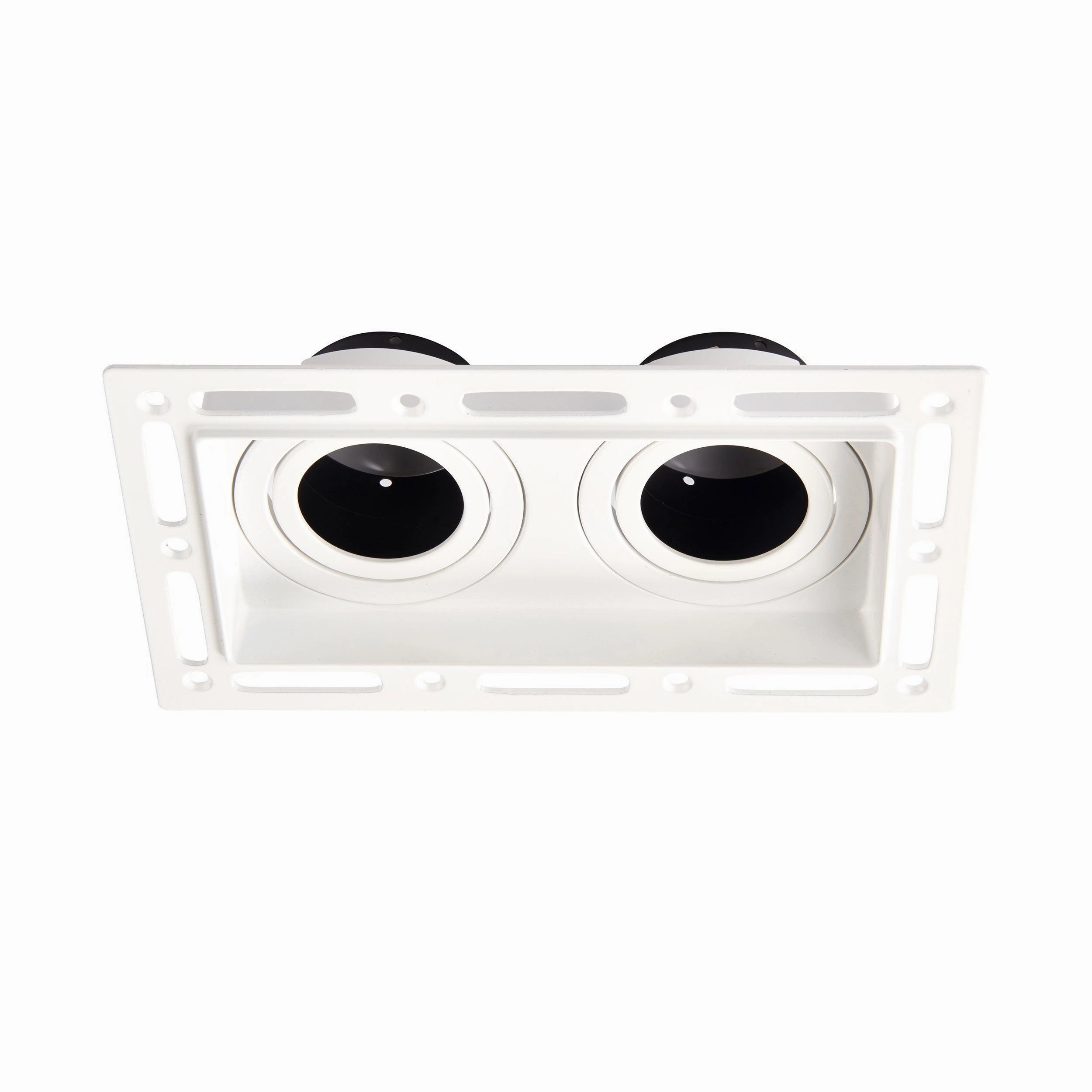 Trimless Twin Matt White Downlight Recessed Light 50W