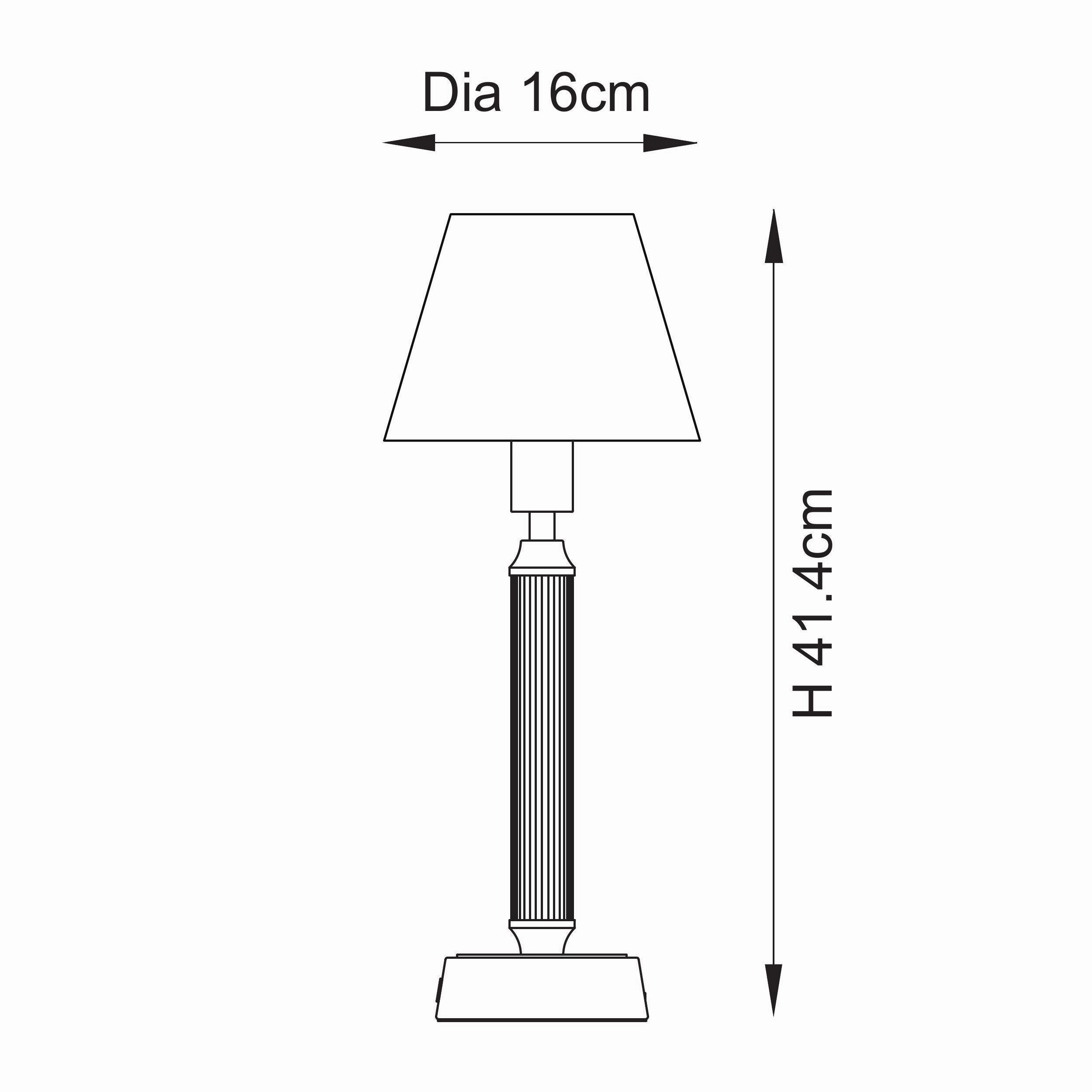 Trobridge Rechargeable Table Lamp & Leaf 16cm Shell Bay Blue Shade
