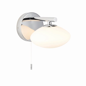 Trocadero Art Deco Chrome Bathroom Wall Light - Pull Cord vintage desk lamp
