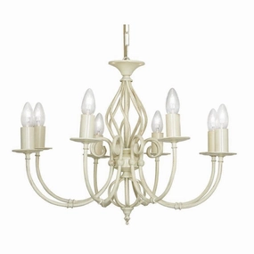 Tuscany Ivory Finish 8 Light Chandelier white ceiling lamp