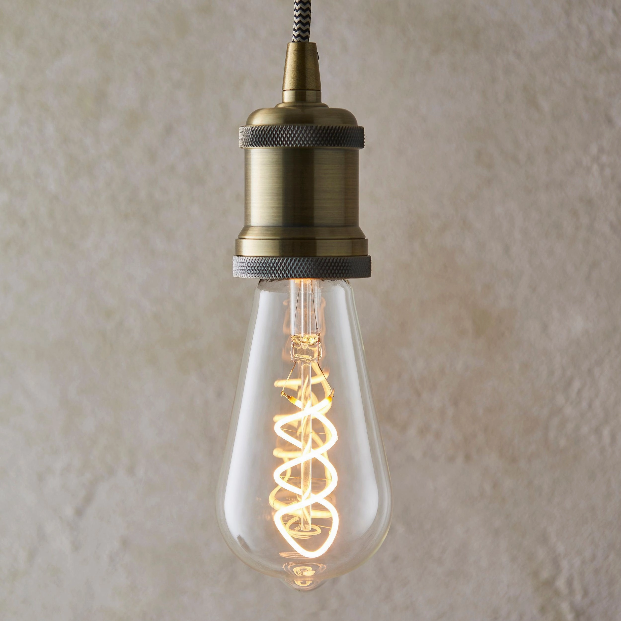 Twist E27 Filament Clear Glass Pear Dimmable 4W LED Light Bulb