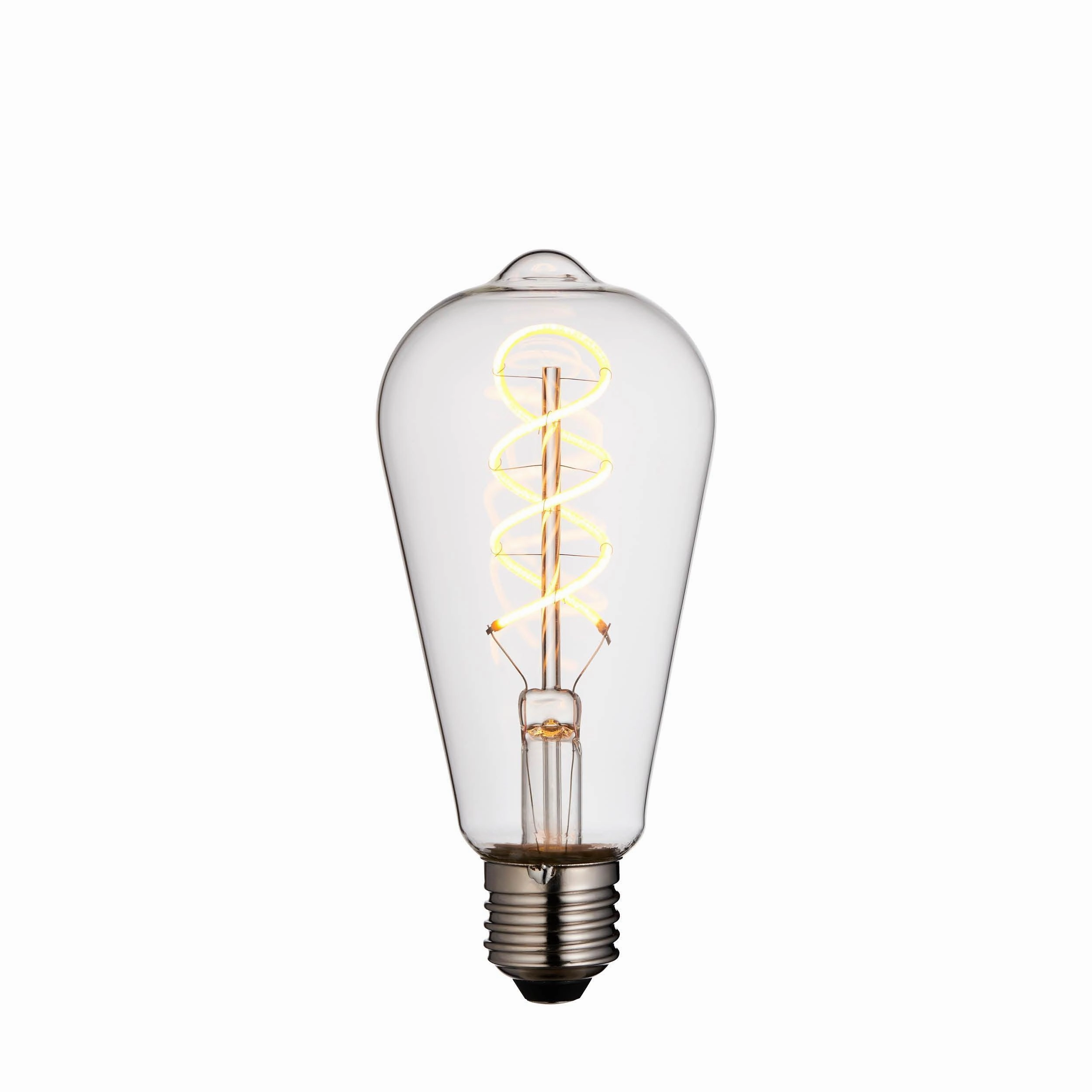 Twist E27 Filament Clear Glass Pear Dimmable 4W LED Light Bulb contemporary ceiling fixture