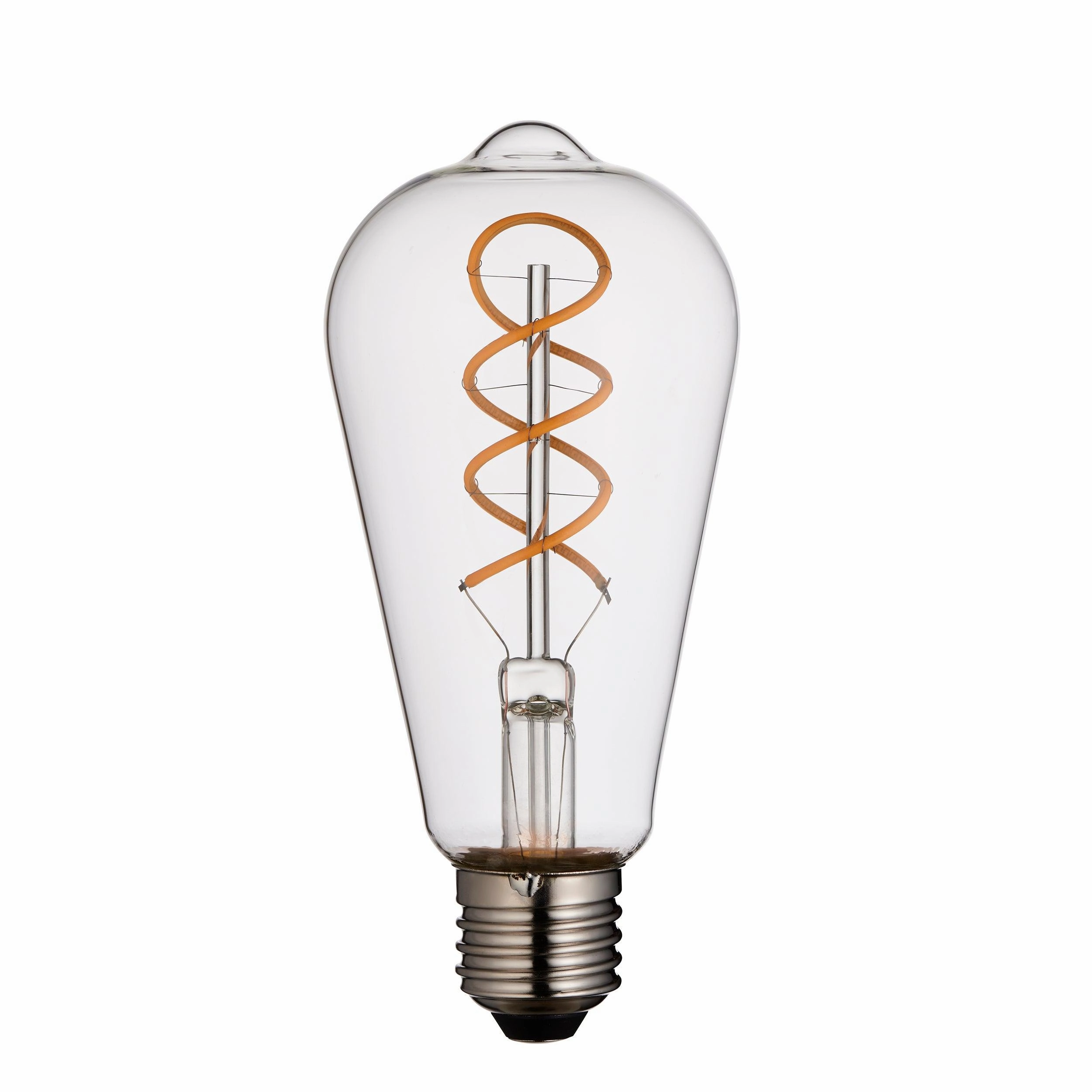 Twist E27 Filament Clear Glass Pear Dimmable 4W LED Light Bulb