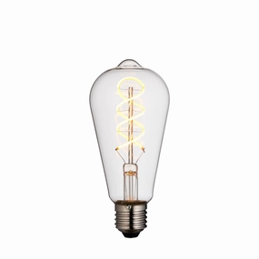 Twist E27 Filament Clear Glass Pear Dimmable 4W LED Light Bulb contemporary ceiling fixture