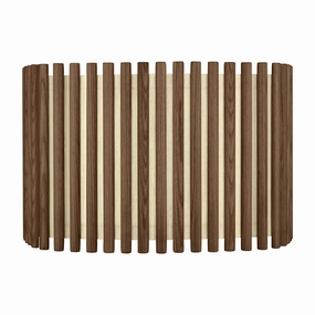 Umage Komorebi Lampshade Dark Oak Square, Large decorative indoor light